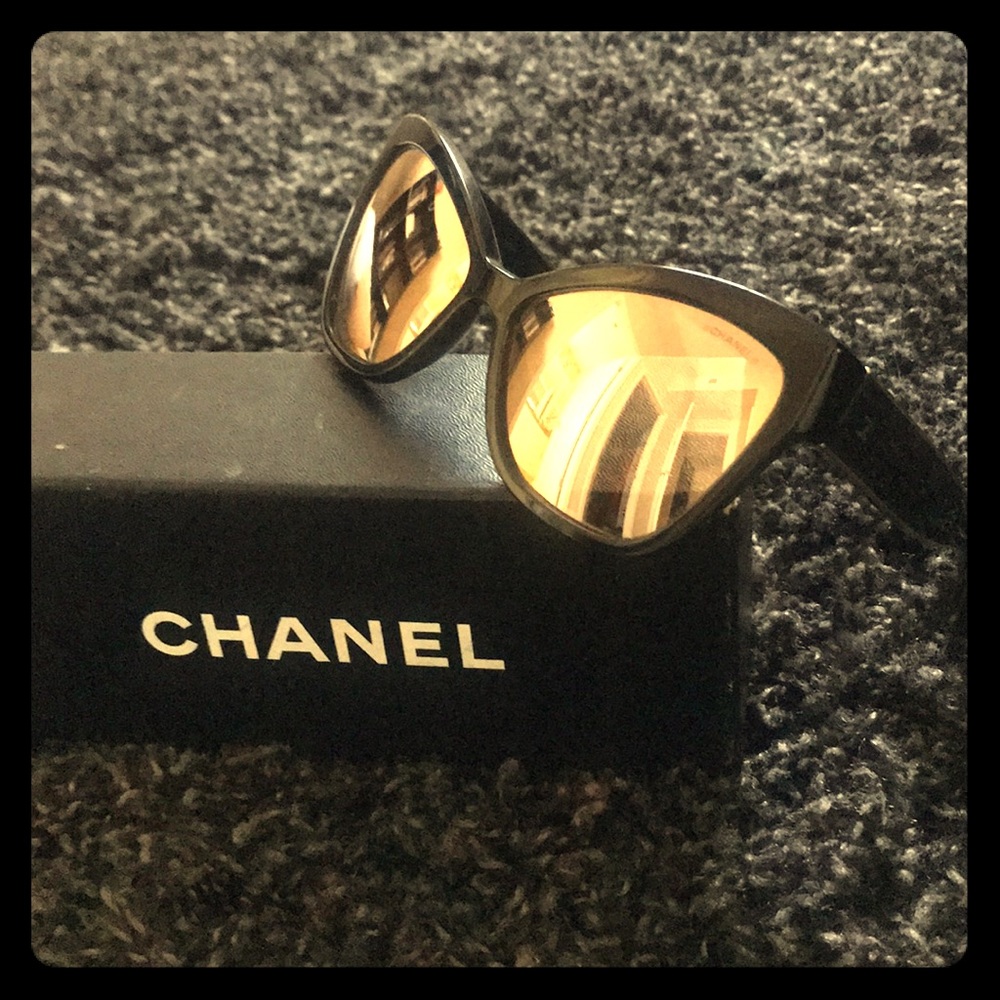 Chanel Gold Plated Sunglasses